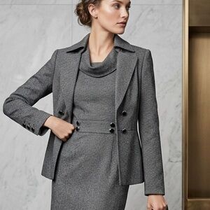 Antonio Melani Herringbone Double Breasted Blazer Jacket - Size 4